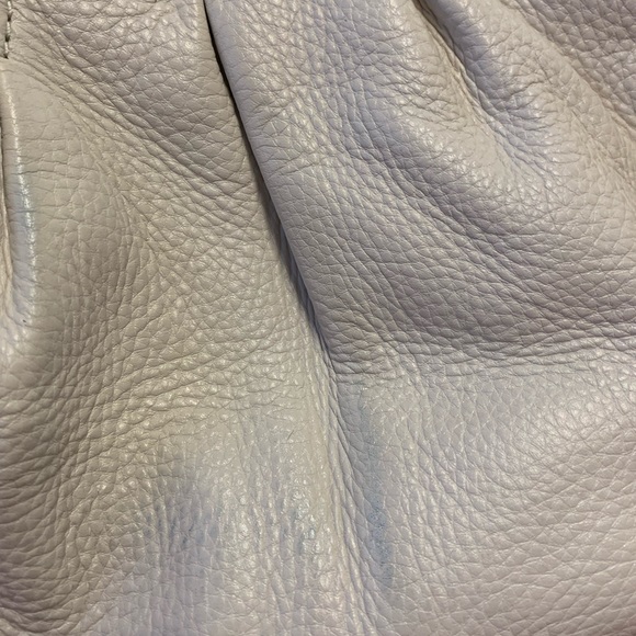 MICHAEL KORS Cream Hobo Pleated Pebbled Leather Convertible Purse + Card Wallet - Picture 10 of 14